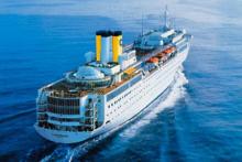 Imagen de la popa del Costa Marina