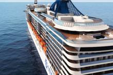 Imagen del MSC Splendida tomada desde arriba