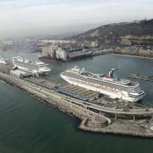 Imagen aérea del puerto de Barcelona