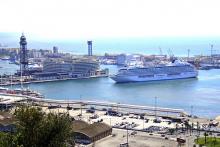 Imagen del puerto de cruceros de Barcelona