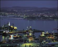 Puerto de Bilbao de noche