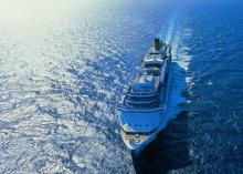 Costa Atlántica, un barco dedicado a Fellinni Imagen aérea del Costa Atlantica