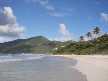 Foto de una playa del mar caribe