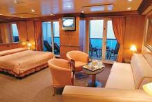 Imagen de una suite del Costa Seerena