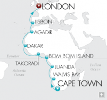 Crystal Cruises anuncia los primeros cruceros de 2014 Itinerario crucero por Sudáfrica