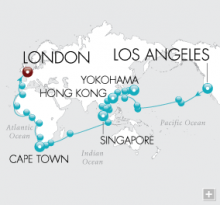 Itinerario crucero de Sudáfrica a Asia