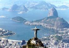 Foto del cristo de Corcobado y la playa de Copacabana