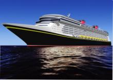 Foto virtual del Disney Dream el nuevo buque de la Disney Cruise