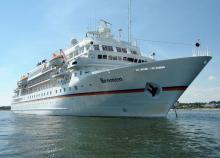 El crucero MS Bremen sale del astillero Imagen del crucero MS Bremen