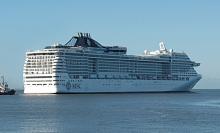 Imagen del MSC Divina recien entregado a MSC Cruceros