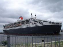 Foto del colosal barco de la Cunard Lin
