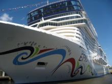 Imagen de la proa del Norwegian Epic