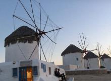 Foto de los molinos de Mykonos