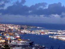 Imagen panoramica del puerto de Vigo