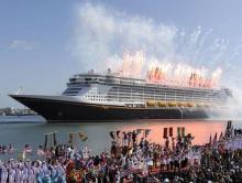 Fotografía del Disney Dream recien inaugurado