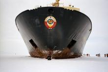 La proa del buque Kapitan Klebnikov