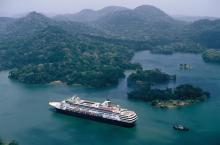 Imagen aérea del MS Eurodam navegando por el Báltico