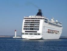 Foto de la popa del MSC Lirica