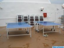 Foto de las dos mesas de ping pong