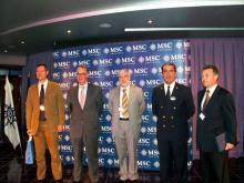 Imagen de los directivos del MSC Splendida