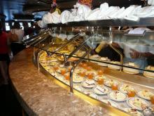 imagen del buffet de uno de los buques MSC