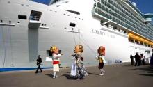 Imagen del Liberty of the seas en el puerto de Valencia