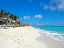 Foto de una playa de Cancún (México)