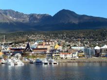 Paisaje del puerto de Ushuaia