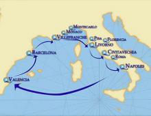 Itinerario del crucero tesoros del mediterraneo