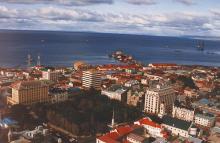 Fotografía desde lo alto de la ciudad de Punta Arenas