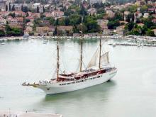 Foto del Sea Cloud sin velas extendidas