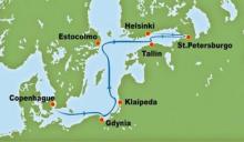 Mapa del itinerario de este crucero de siete paises