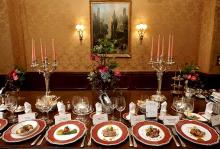 Imagen de la cena conmemorativa del Titanic