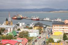 Panorámica del puerto de Ushaia