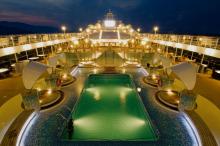 Cubierta de un crucero Foto de la cubierta de un crucero