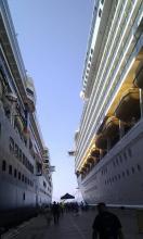 Embarcando en el Noordam