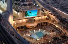 Princess Cruises se prepara para la boda real del año. Pantalla gitante en los barcos de Princess Cruises