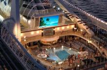 Pantalla gitante en los barcos de Princess Cruises